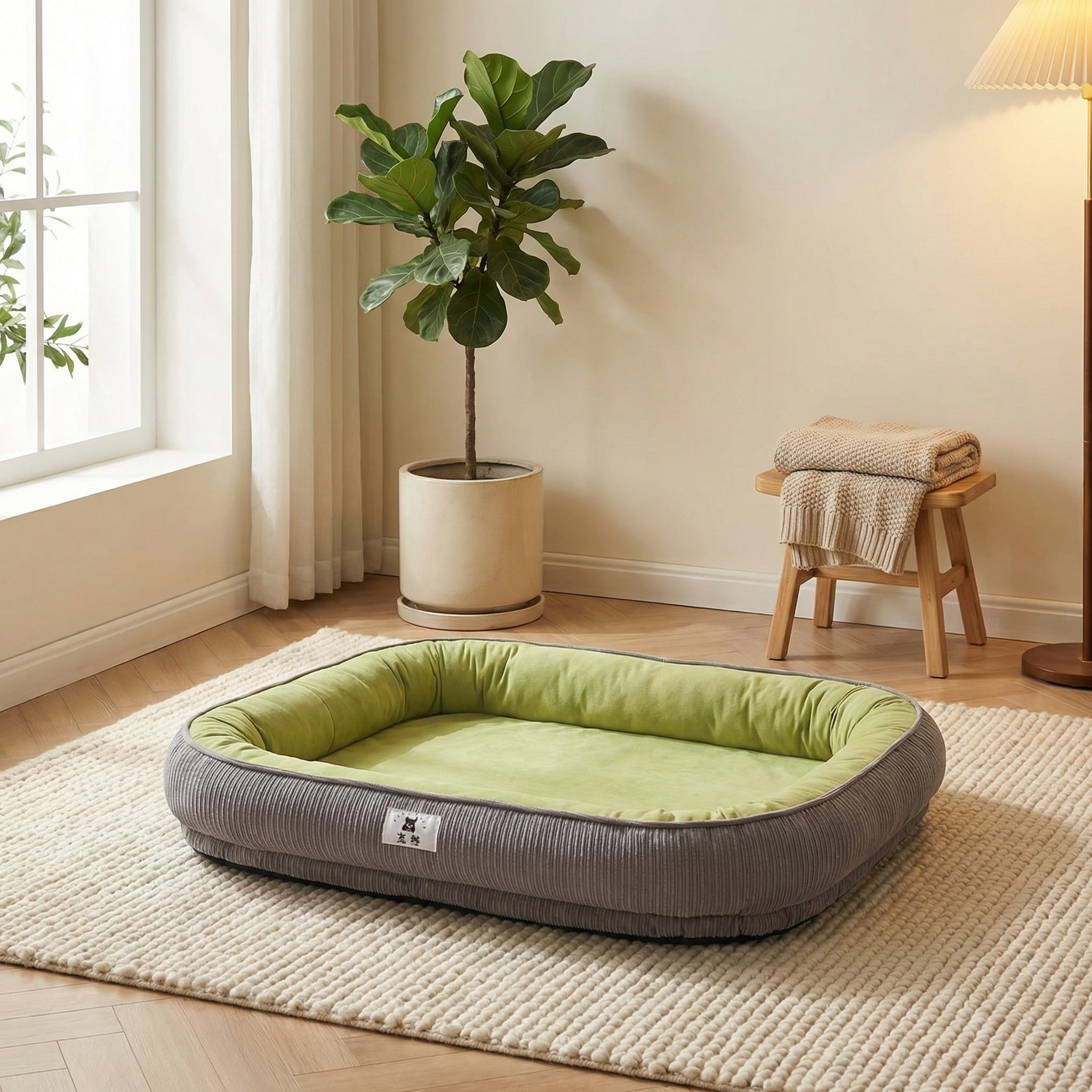 KIMPETS Cozy Pet Bed | Semi-Enclosed Dog Crate, Perfect for Winter | Safe and Comfortable Pet Resting Space