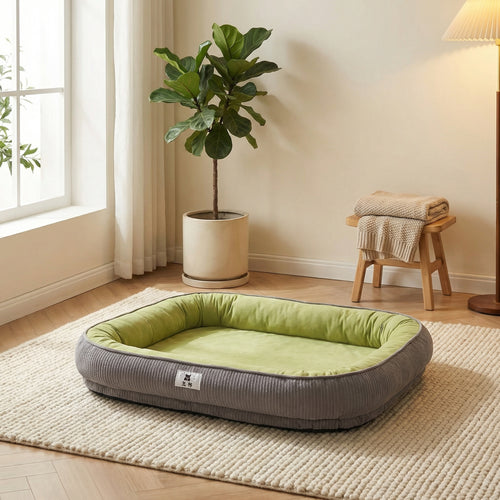 KIMPETS Cozy Pet Bed | Semi-Enclosed Dog Crate, Perfect for Winter | Safe and Comfortable Pet Resting Space