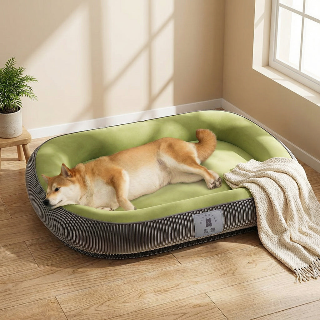 KIMPETS Cozy Pet Bed | Semi-Enclosed Dog Crate, Perfect for Winter | Safe and Comfortable Pet Resting Space
